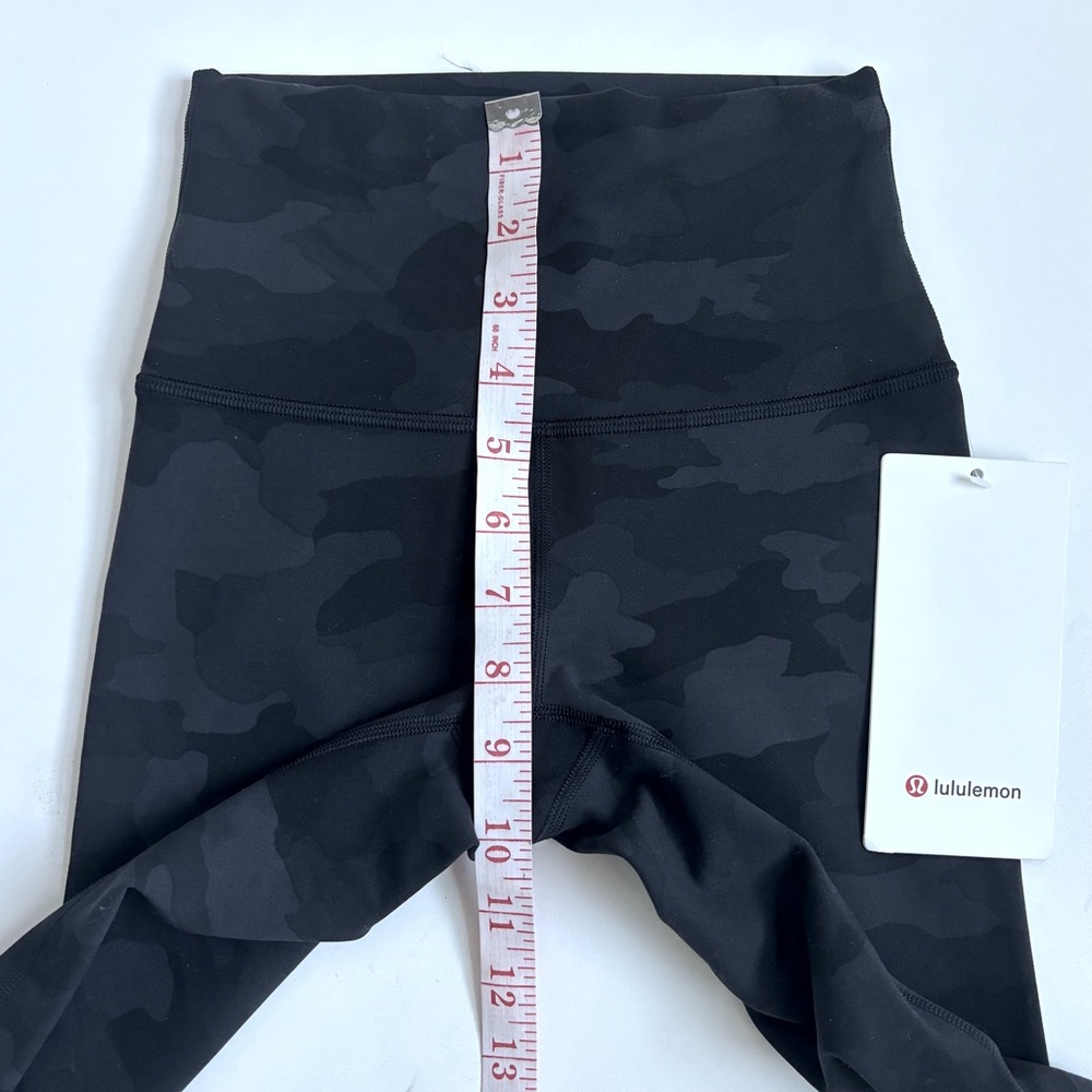 Lululemon Wunder Train High Rise Camouflage Crop Leggings 23” Black Multi Size 2 - Picture 12 of 15